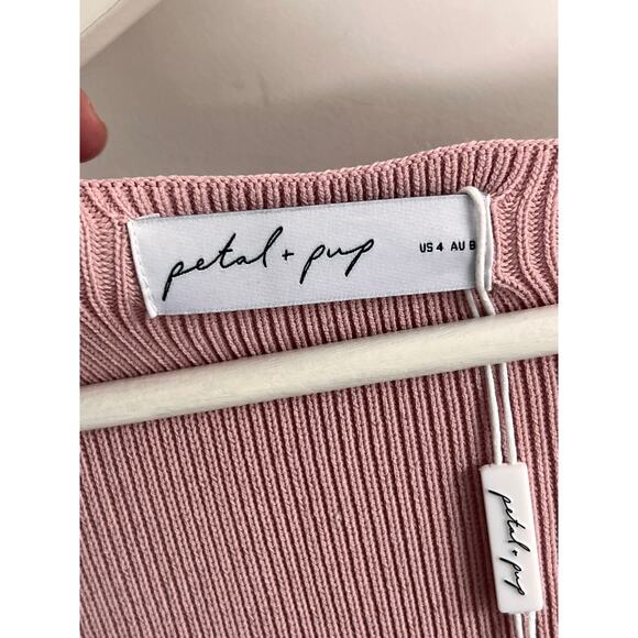 Petal and Pup Aquerelle Sweetheart Bodycon Midi Dress Women's Rose Women's 4 NWT - Picture 10 of 12